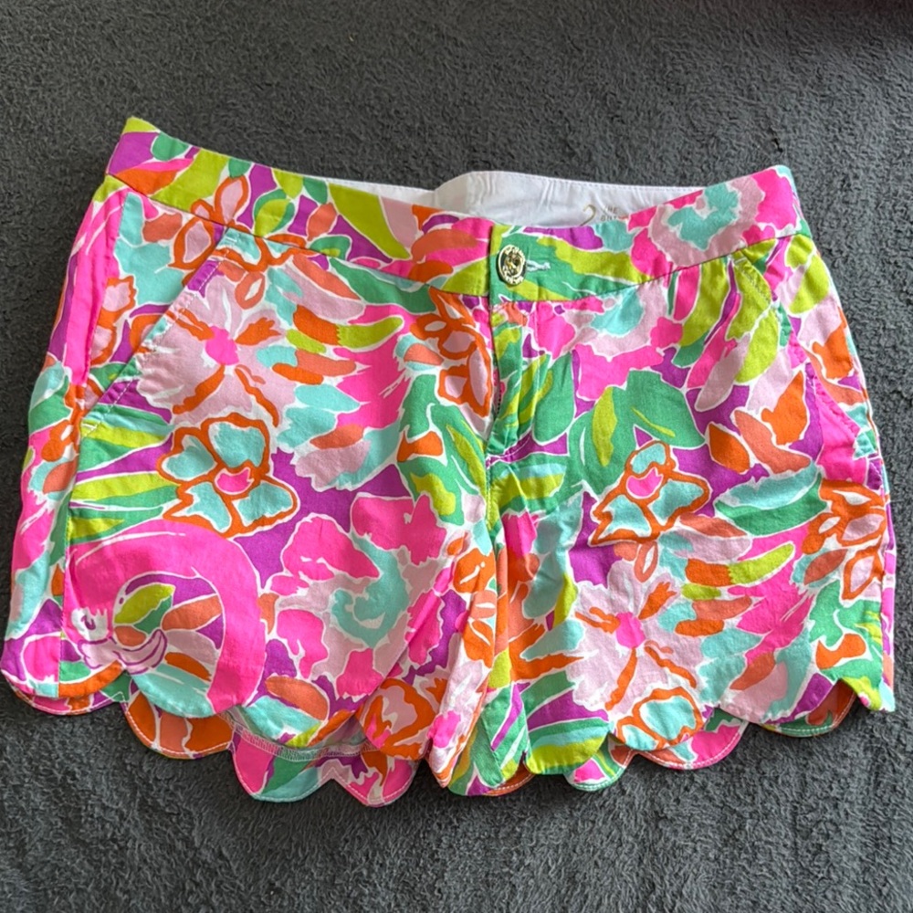 Lilly Pulitzer Vibrant Floral High Waist Shorts